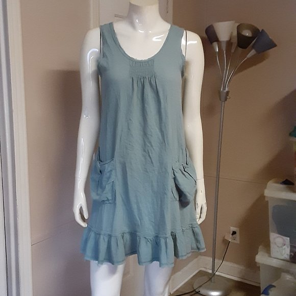 Matilda Jane Dresses & Skirts - Matilda Jane Green Sleeveless Dress W/ Pockets